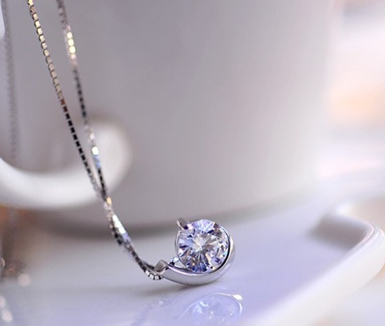 SS11018 S925 pure silver pendant Valentine necklace